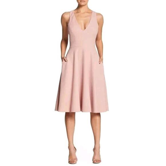 Dress the Population Dresses & Skirts - Dress the Population Women's Catalina Midi Dress S Solid Sleeveless Fit & Flare